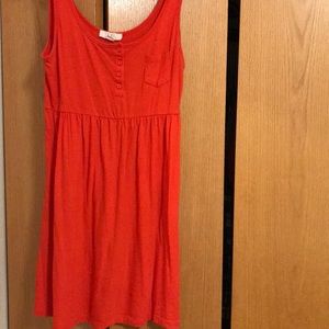Sleeveless Orange Mini Dress